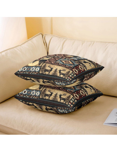 Erosebridal Juego de 2 Fundas de Almohada 40x40 cm Rústicas