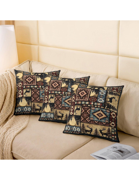 Erosebridal Juego de 2 Fundas de Almohada 40x40 cm Rústicas