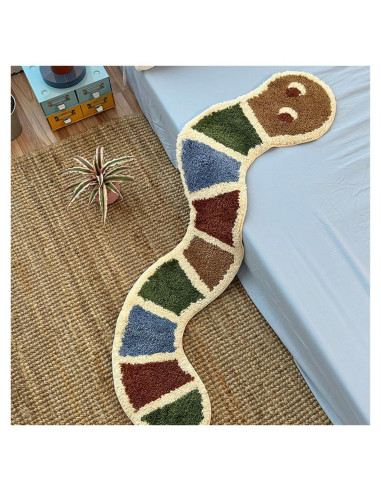 Alfombra para Niños en Forma de Serpiente gdmgdr 120x35cm