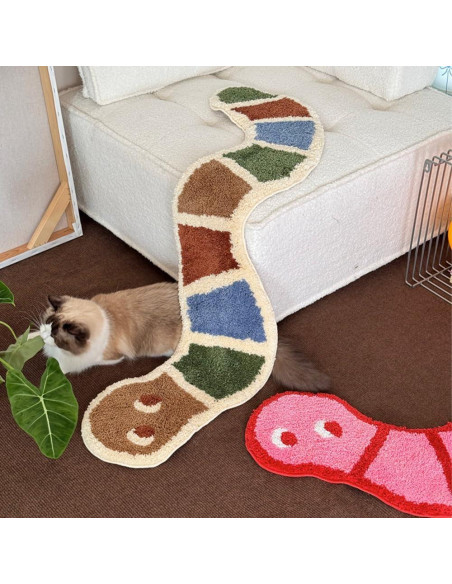 Alfombra para Niños en Forma de Serpiente gdmgdr 120x35cm
