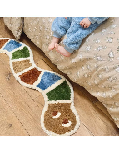 Alfombra para Niños en Forma de Serpiente gdmgdr 120x35cm