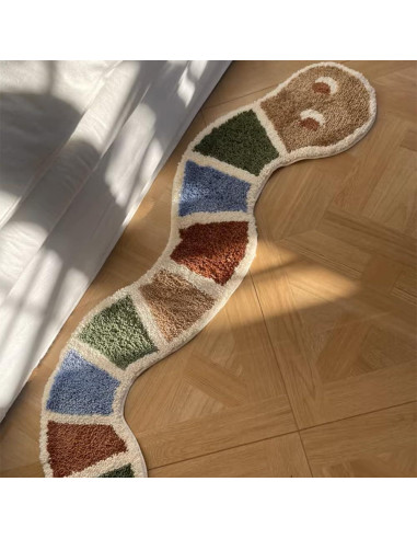 Alfombra para Niños en Forma de Serpiente gdmgdr 120x35cm