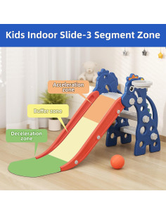 Deslizador Plegable Glaf para Niños 1-3 Años con Aro de Baloncesto 2