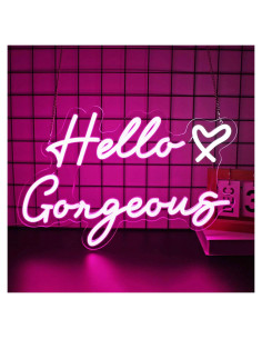 Luz de Neón Hola Preciosa LED para Decoración de Pared