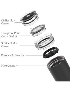 BrüMate Togosa 2-en-1 Enfriador de Vino 1.45L Negro 2