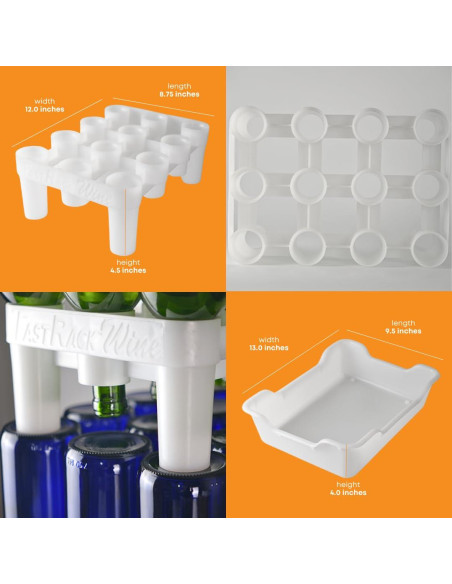 Soporte y bandeja para secado de botellas FastRack12 - 12 botellas