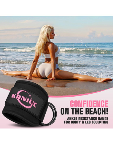 Bandas de Resistencia para Tobillos KRNIUC - 3 Niveles de Tensión