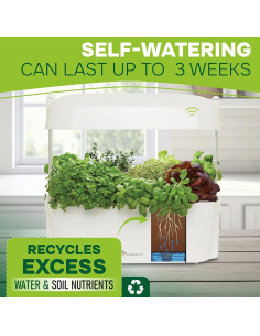 Huerto de Cocina Vegepod Negro - Kit Autorriego LED 60cm 2