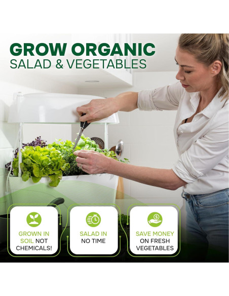 Huerto de Cocina Vegepod Negro - Kit Autorriego LED 60cm