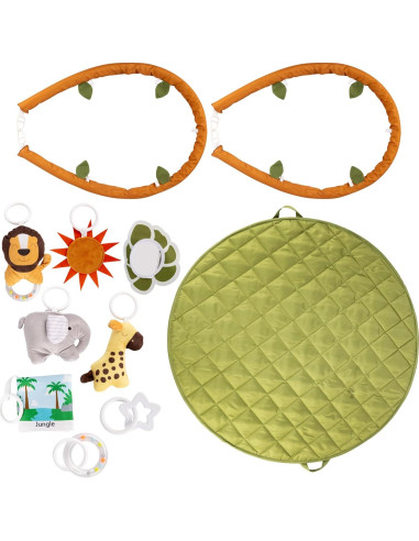 Alfombra de Actividad SnapPea para Bebés 94cm Verde/Marrón