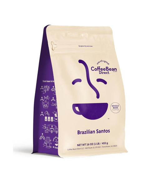 Café en Grano Arábica Brasil Santos Tostado Claro 453g