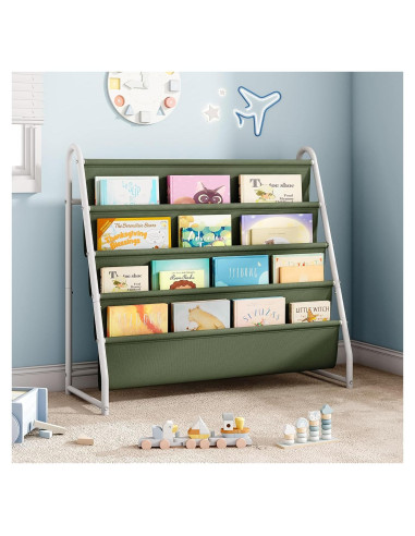 Estantería de Libros para Niños Tatub 4 Niveles Verde