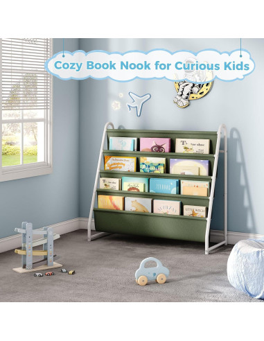 Estantería de Libros para Niños Tatub 4 Niveles Verde