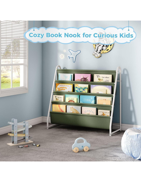 Estantería de Libros para Niños Tatub 4 Niveles Verde