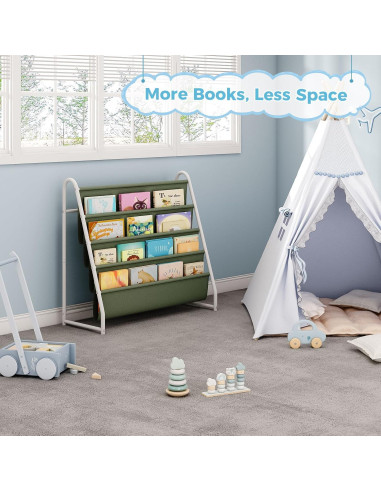 Estantería de Libros para Niños Tatub 4 Niveles Verde