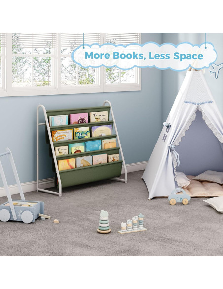 Estantería de Libros para Niños Tatub 4 Niveles Verde