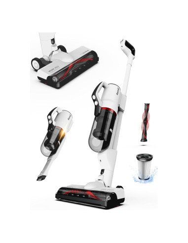 Aspiradora de varilla inalámbrica Roomie Tec L80, 2 en 1, HEPA