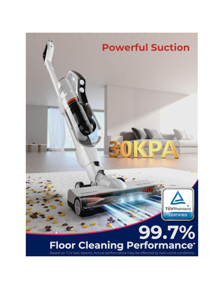 Aspiradora de varilla inalámbrica Roomie Tec L80, 2 en 1, HEPA