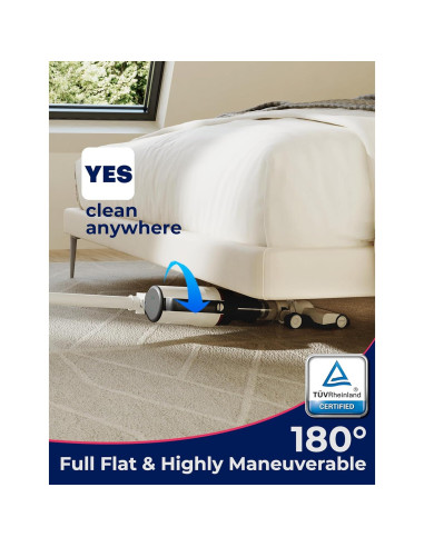 Aspiradora de varilla inalámbrica Roomie Tec L80, 2 en 1, HEPA