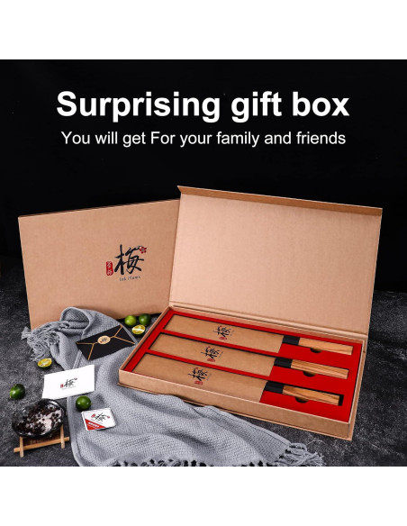 Juego de cuchillos de cocina Tinta de Ciruelas 3 piezas acero inoxidable