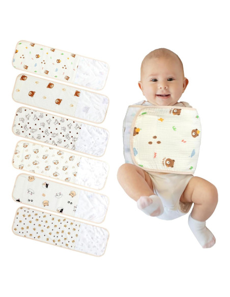 6 Bandas Ajustables para Envolver Bebés Funnysoft - Algodón