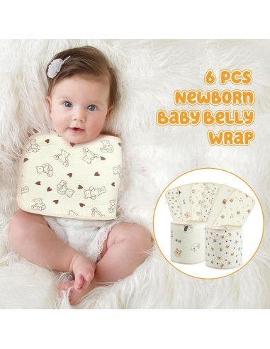 6 Bandas Ajustables para Envolver Bebés Funnysoft - Algodón