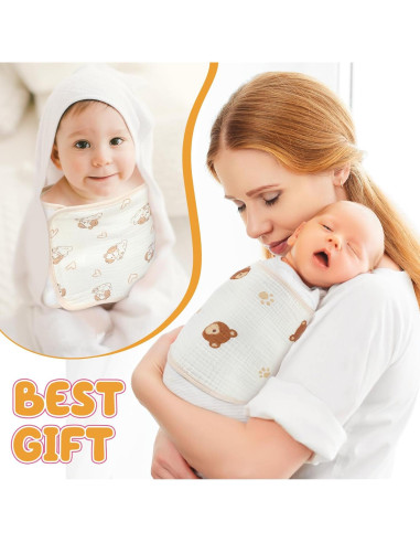 6 Bandas Ajustables para Envolver Bebés Funnysoft - Algodón