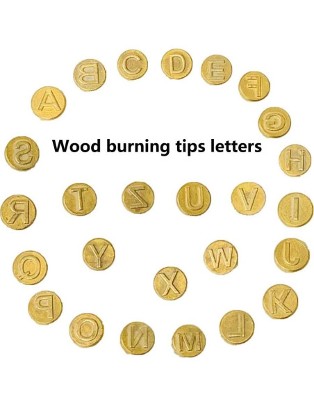 Juego de Letras Mayúsculas para Grabado en Madera Ryoma - Cobre