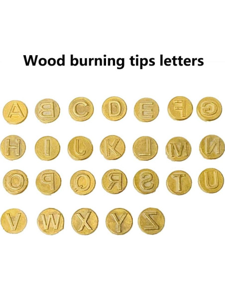 Juego de Letras Mayúsculas para Grabado en Madera Ryoma - Cobre