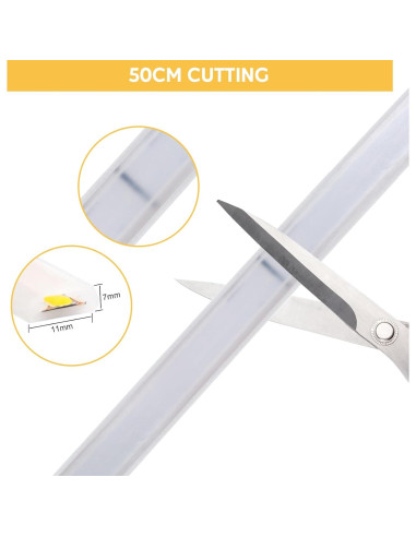 Tira LED 1M IP67 3000K Blanco Cálido PCNingled