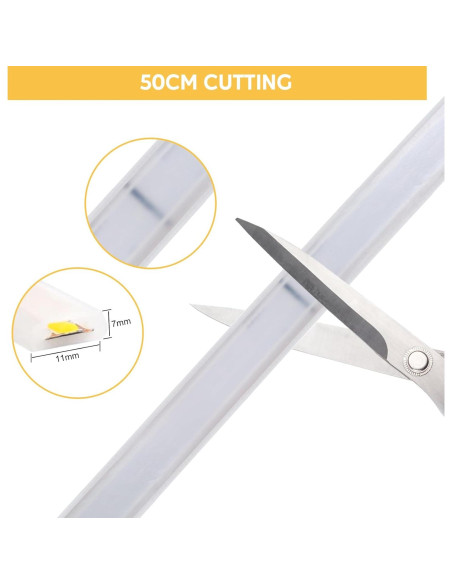 Tira LED 1M IP67 3000K Blanco Cálido PCNingled