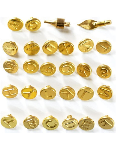 Juego de Letras Mayúsculas para Grabado en Madera Ryoma - Cobre