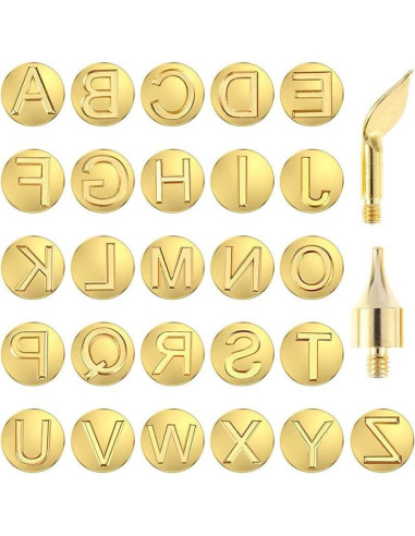 Juego de Letras Mayúsculas para Grabado en Madera Ryoma - Cobre