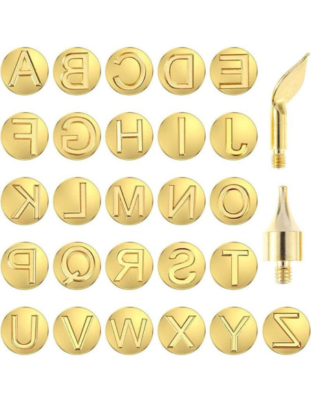 Juego de Letras Mayúsculas para Grabado en Madera Ryoma - Cobre