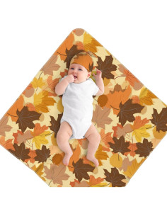 Set de Manta de Bebé Fiephvsa 90x90 cm con Diadema Otoñal 2