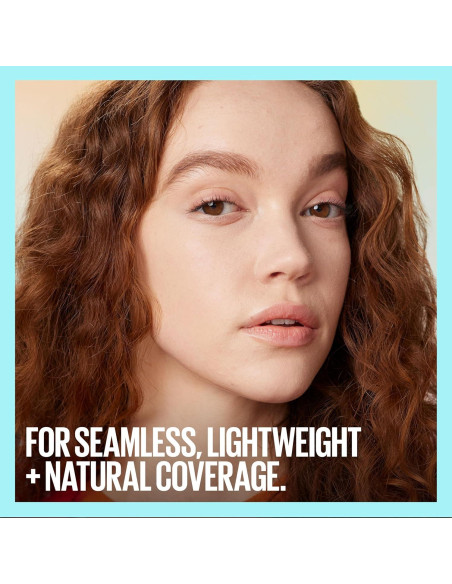 Base Líquida Maybelline Fit Me Mate + Sin Poros Marfil Claro y 2 Esponjas Real Techniques