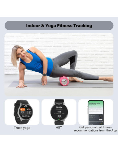 Reloj Inteligente QIPOPC GTX05 Negro 1.32" AMOLED GPS Alexa