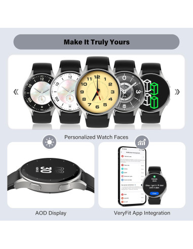 Reloj Inteligente QIPOPC GTX05 Negro 1.32" AMOLED GPS Alexa