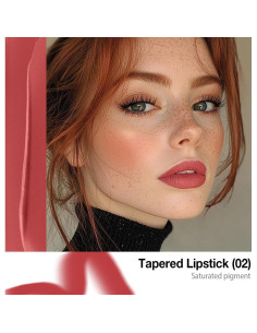 Lápiz Labial Mate CAKAILA Rojo Oscuro 2 en 1 Delineador 2