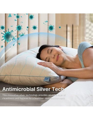 Almohadas de Plumas de Pato y Ganso Felo - Juego de 2 Estándar 50.8x66cm