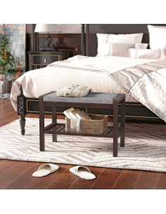 Banco para Zapatos SONGMICS ULBS65C con Cojín, 158 kg 2