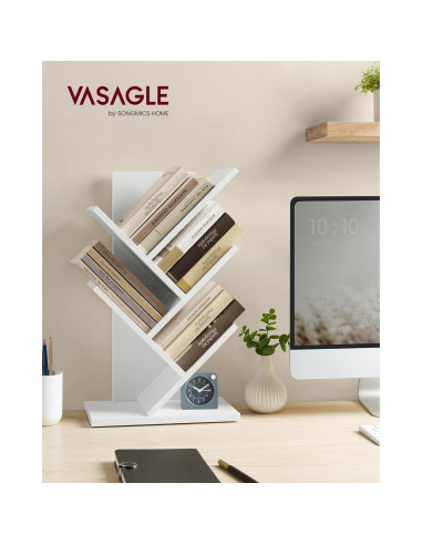 Estante de Esquina VASAGLE 5 Niveles Ahorra Espacio Blanco Nube