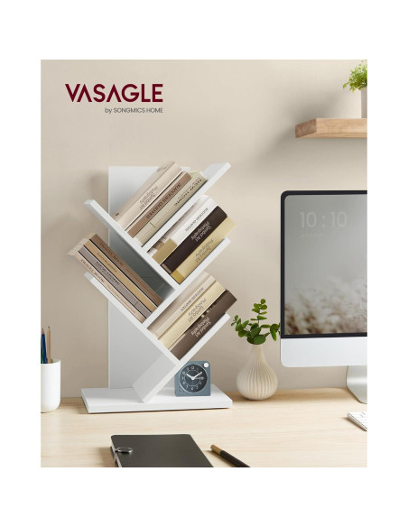Estante de Esquina VASAGLE 5 Niveles Ahorra Espacio Blanco Nube