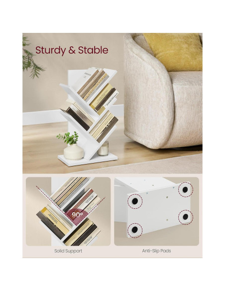 Estante de Esquina VASAGLE 5 Niveles Ahorra Espacio Blanco Nube