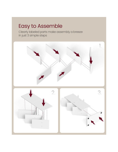 Estante de Esquina VASAGLE 5 Niveles Ahorra Espacio Blanco Nube