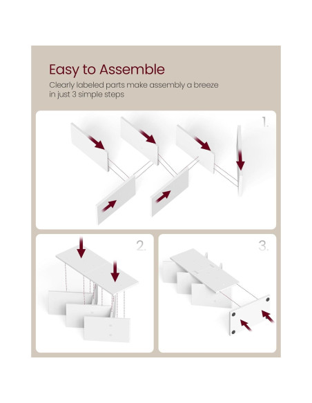 Estante de Esquina VASAGLE 5 Niveles Ahorra Espacio Blanco Nube