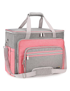 Funda para Máquina de Coser FINESUN Rosa con Bolsillos y Correa