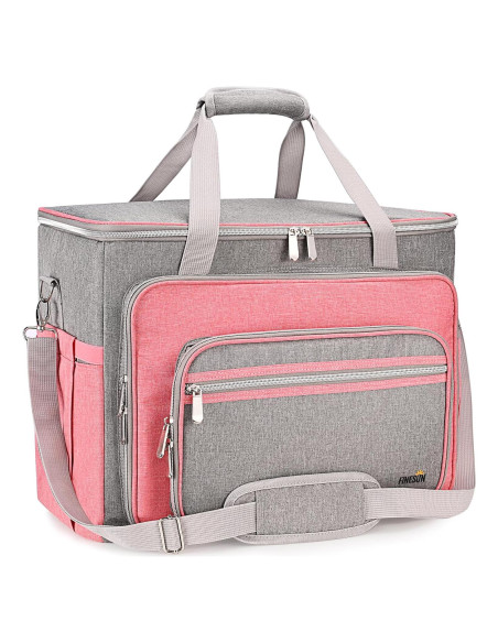 Funda para Máquina de Coser FINESUN Rosa con Bolsillos y Correa