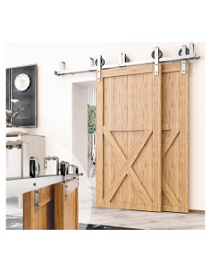 Kit de Hardware para Puerta Deslizante Homacer 4 pies Níquel