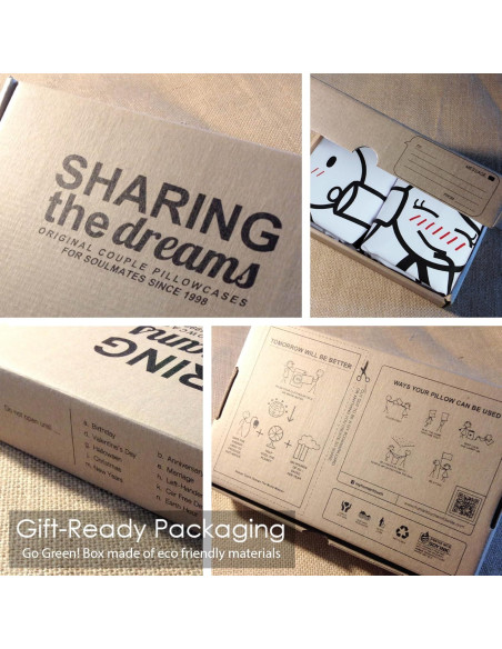 BoldLoft Fundas de Almohada para Parejas 50.8x76.2 cm Blancas